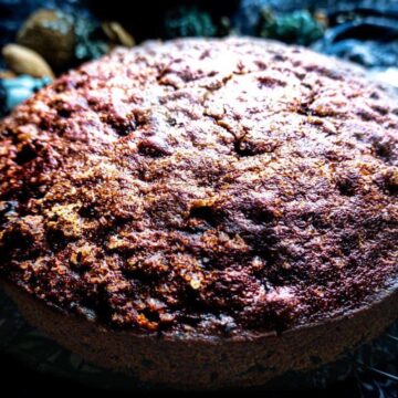 fruit cake close up whole